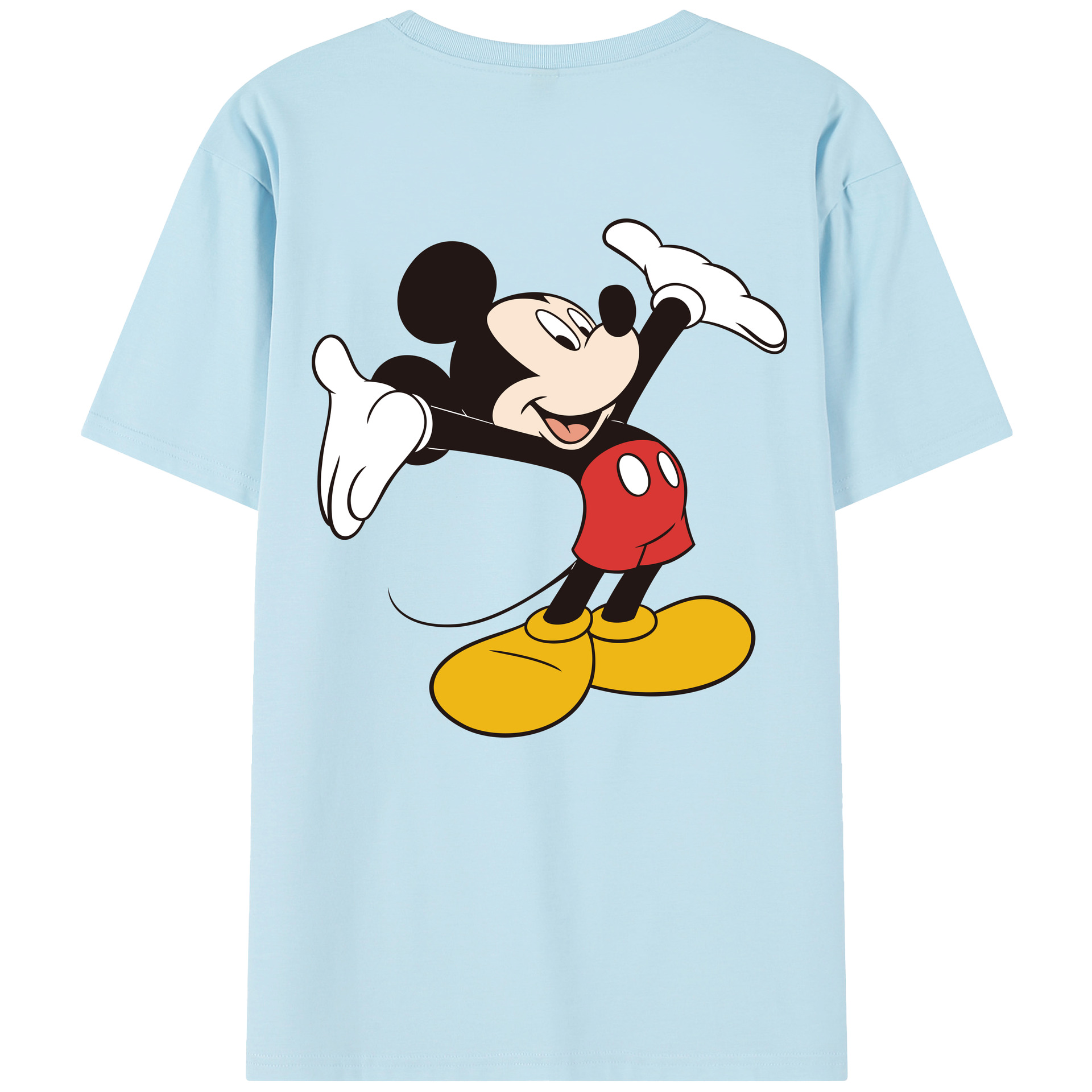 （画像用） ミッキーマウス Mickey Mouse 綿100％半袖Tシャツ（背面プリント）